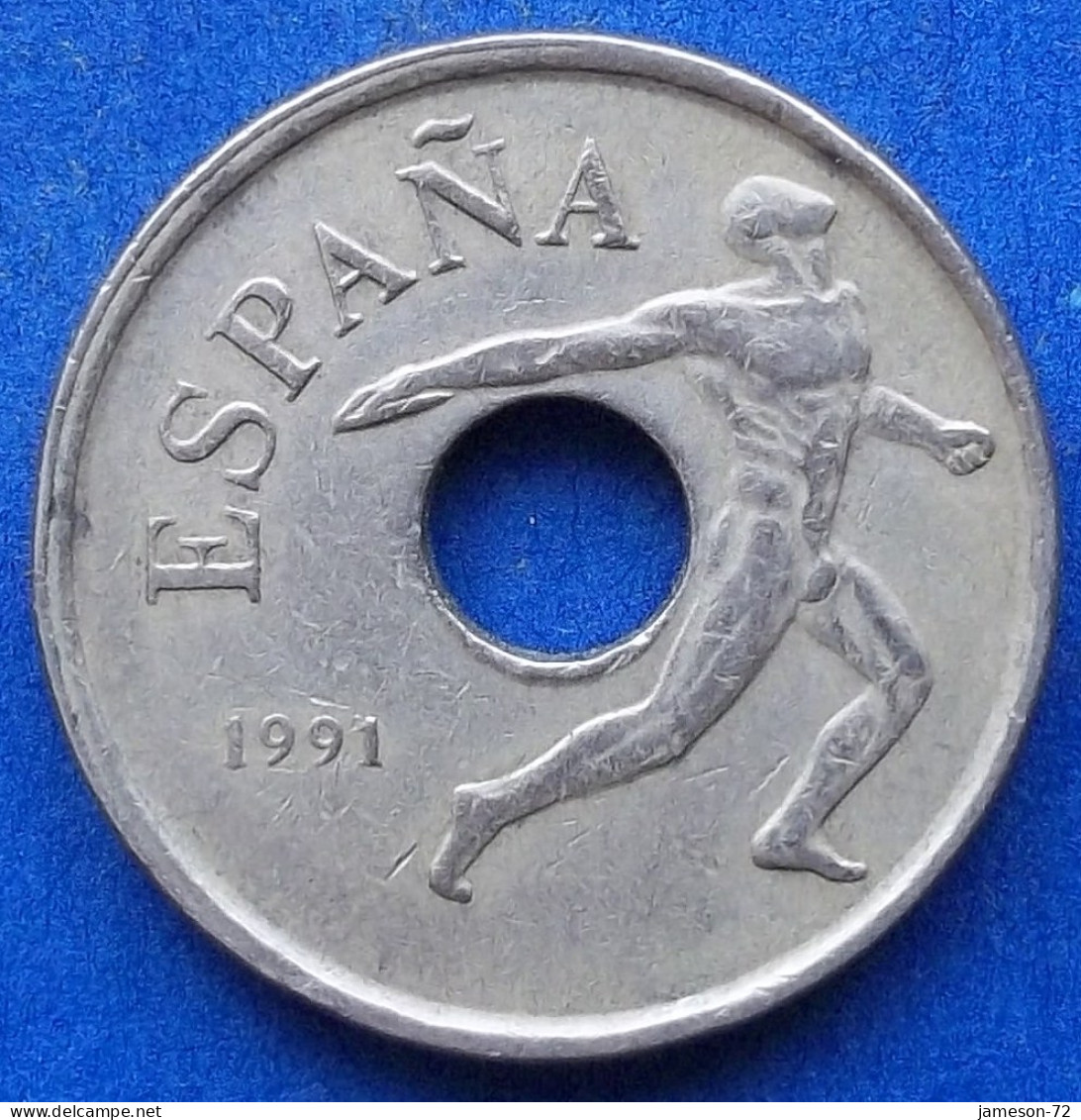 SPAIN - 25 Pesetas 1991 "discus Thrower" KM# 850 Juan Carlos I - Edelweiss Coins - Andere & Zonder Classificatie