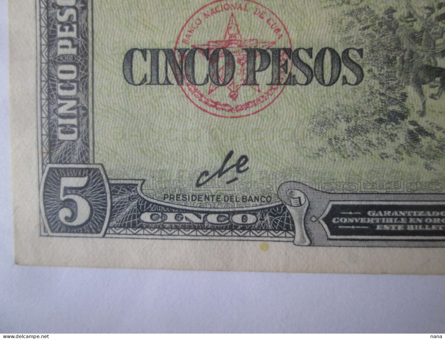 Cuba 5 Pesos 1960 Banknote Very Good Conditions,sign.Che Guevara See Pictures - Cuba