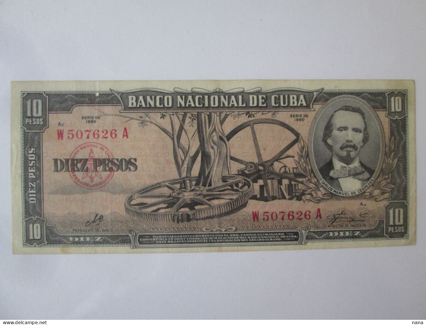 Cuba 10 Pesos 1960 Banknote Very Good Conditions,sign.Che Guevara See Pictures - Cuba