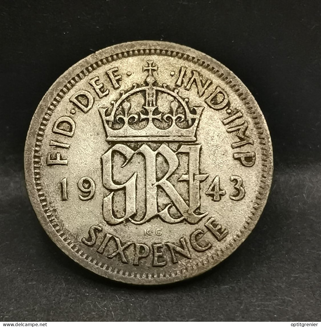 6 PENCE ARGENT 1943 GEORGE VI ROYAUME UNI / UNITED KINGDOM SILVER - H. 6 Pence