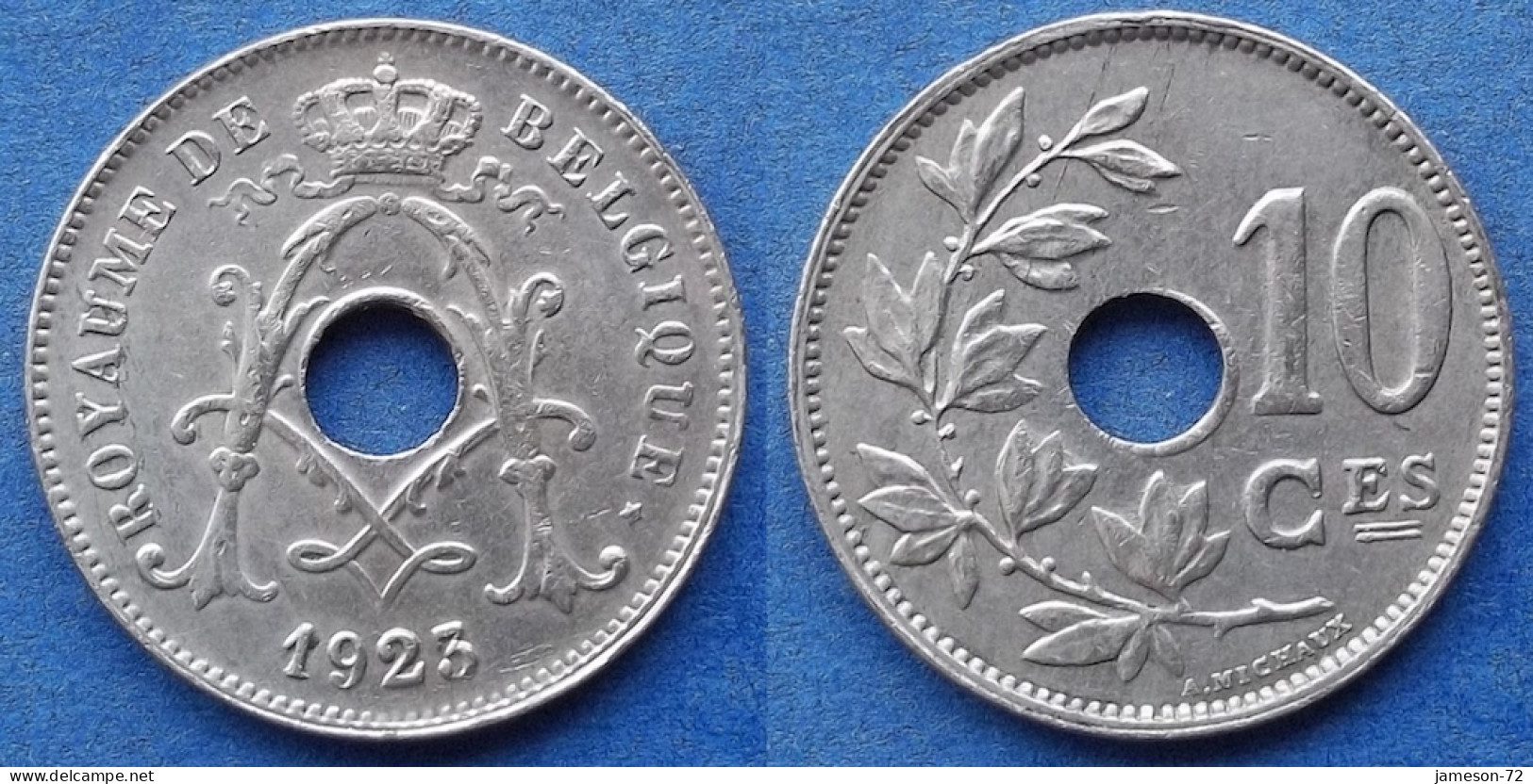 BELGIUM - 10 Centimes 1923 French KM# 85.1 Albert I (1909-34) - Edelweiss Coins - 10 Centimes