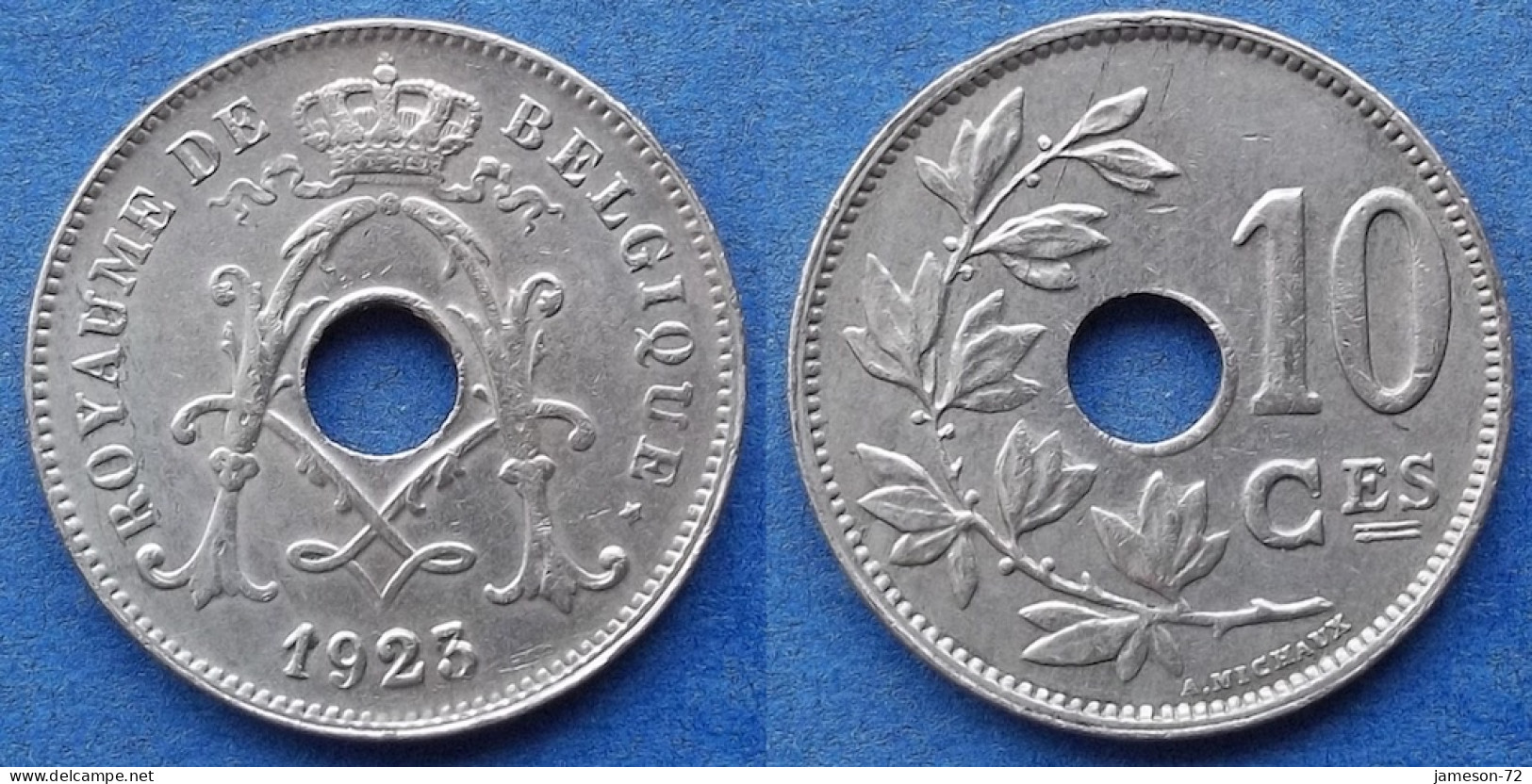 BELGIUM - 10 Centimes 1923 French KM# 85.1 Albert I (1909-34) - Edelweiss Coins - 10 Cent