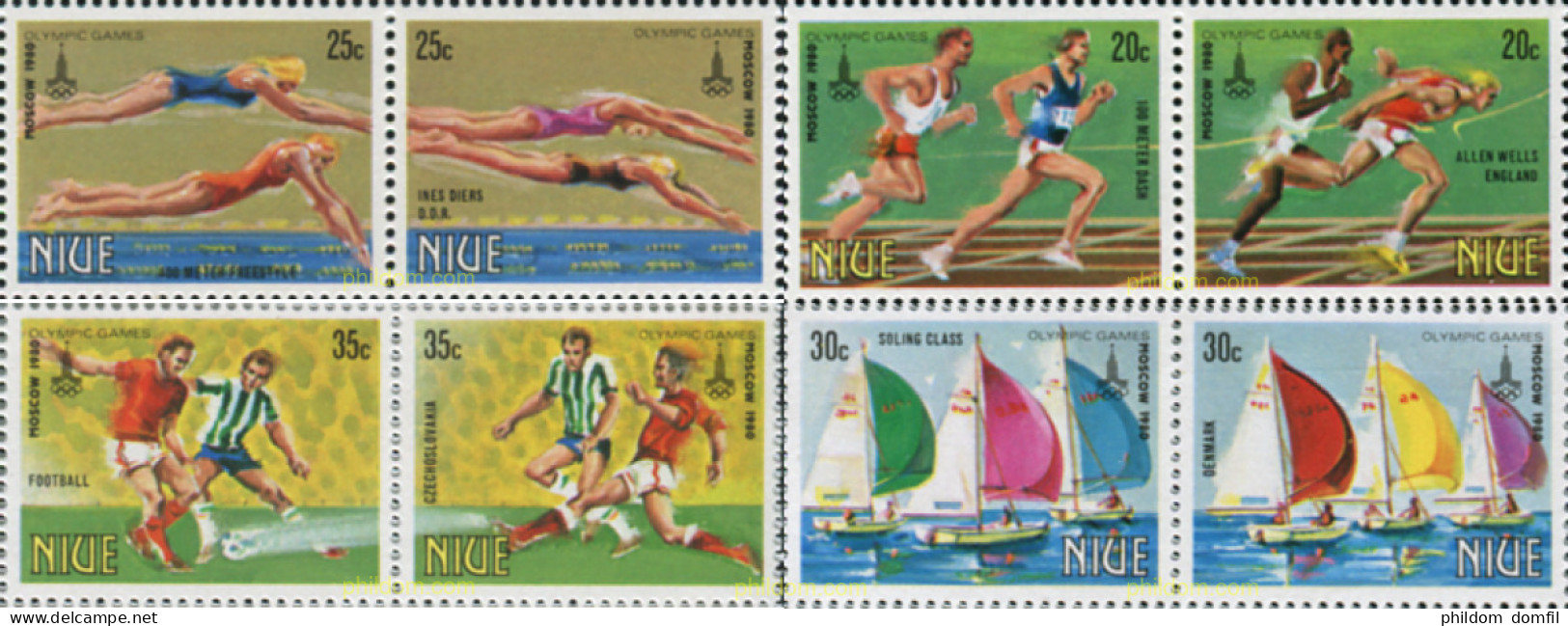723278 HINGED NIUE 1980 22 JUEGOS OLIMPICOS VERANO MOSCU 1980 - Niue