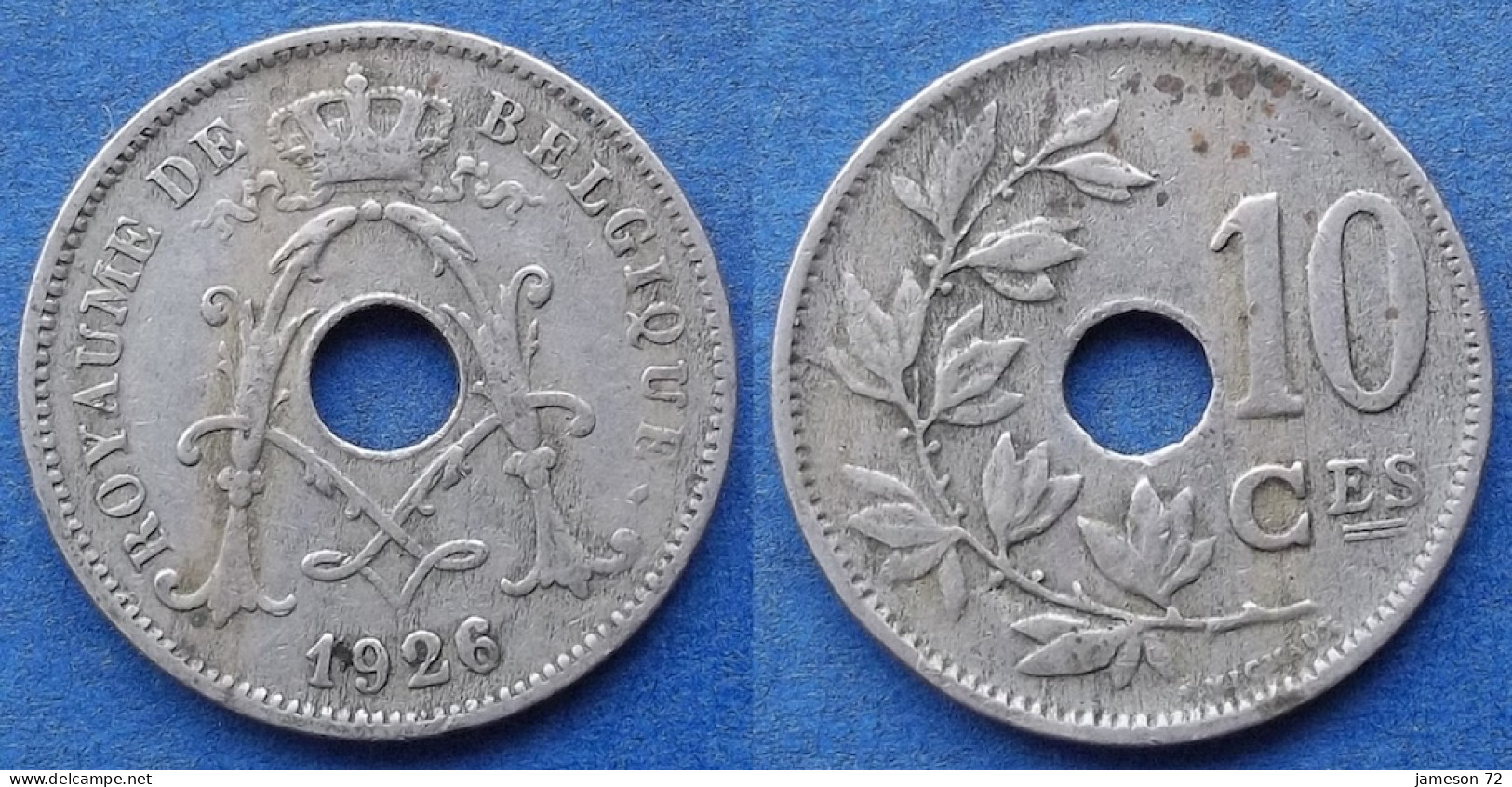 BELGIUM - 10 Centimes 1926 French KM# 85.1 Albert I (1909-34) - Edelweiss Coins - 10 Cents