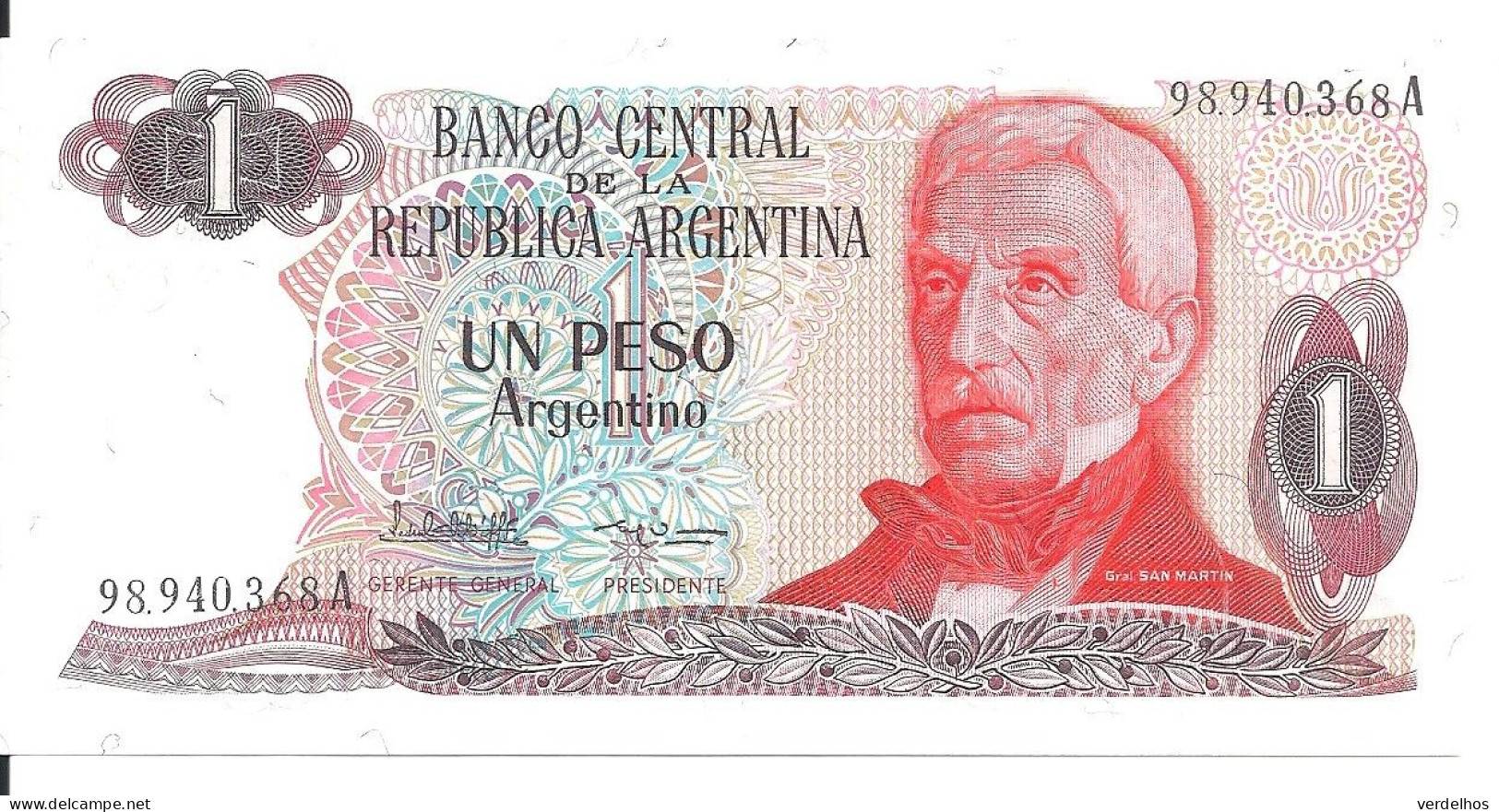 ARGENTINE 1 PESO ARGENTINO ND1983-84 UNC P 311 - Argentinië