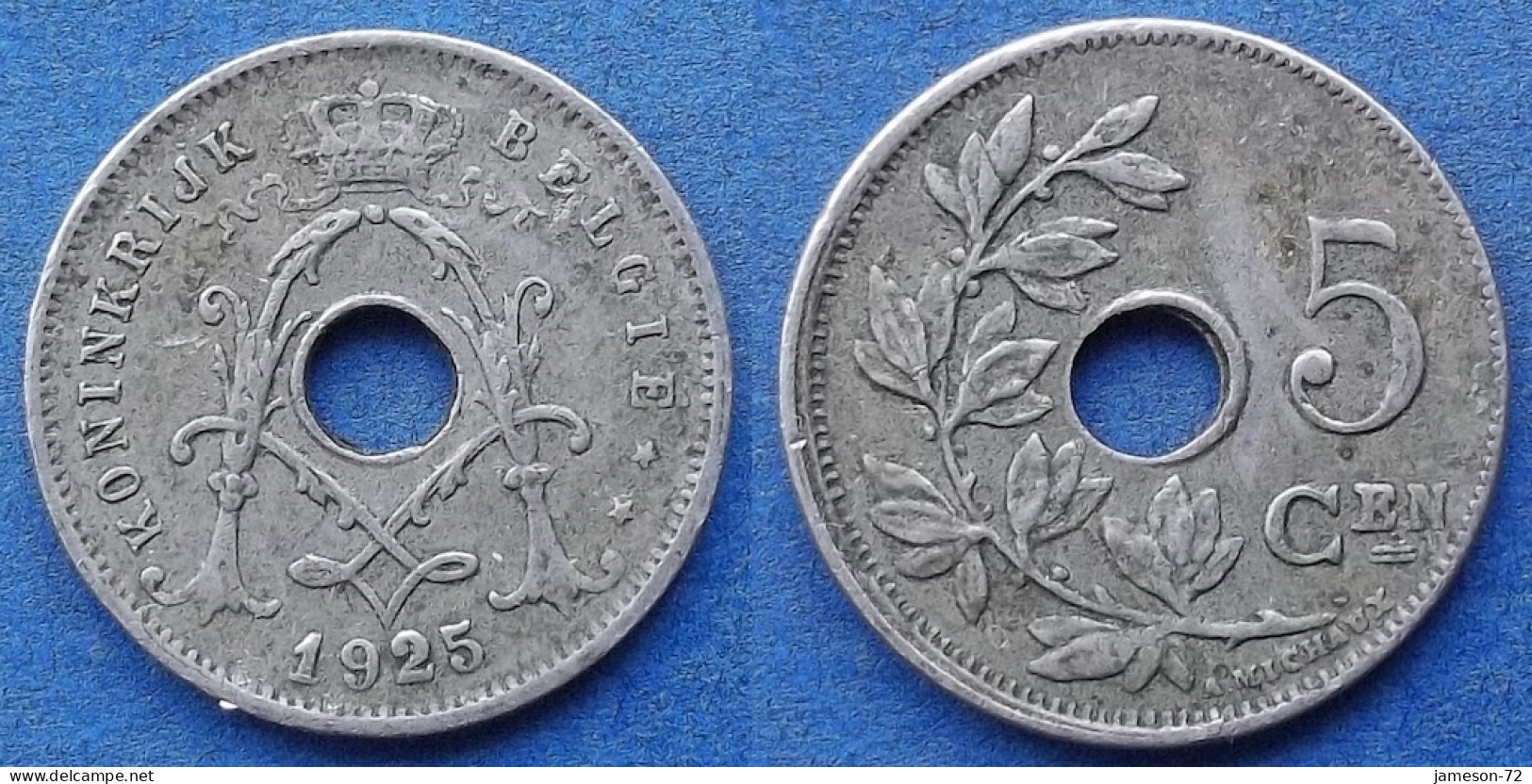 BELGIUM - 5 Centimes 1925 Dutch KM# 67 Albert I (1909-1934) - Edelweiss Coins - 5 Cents