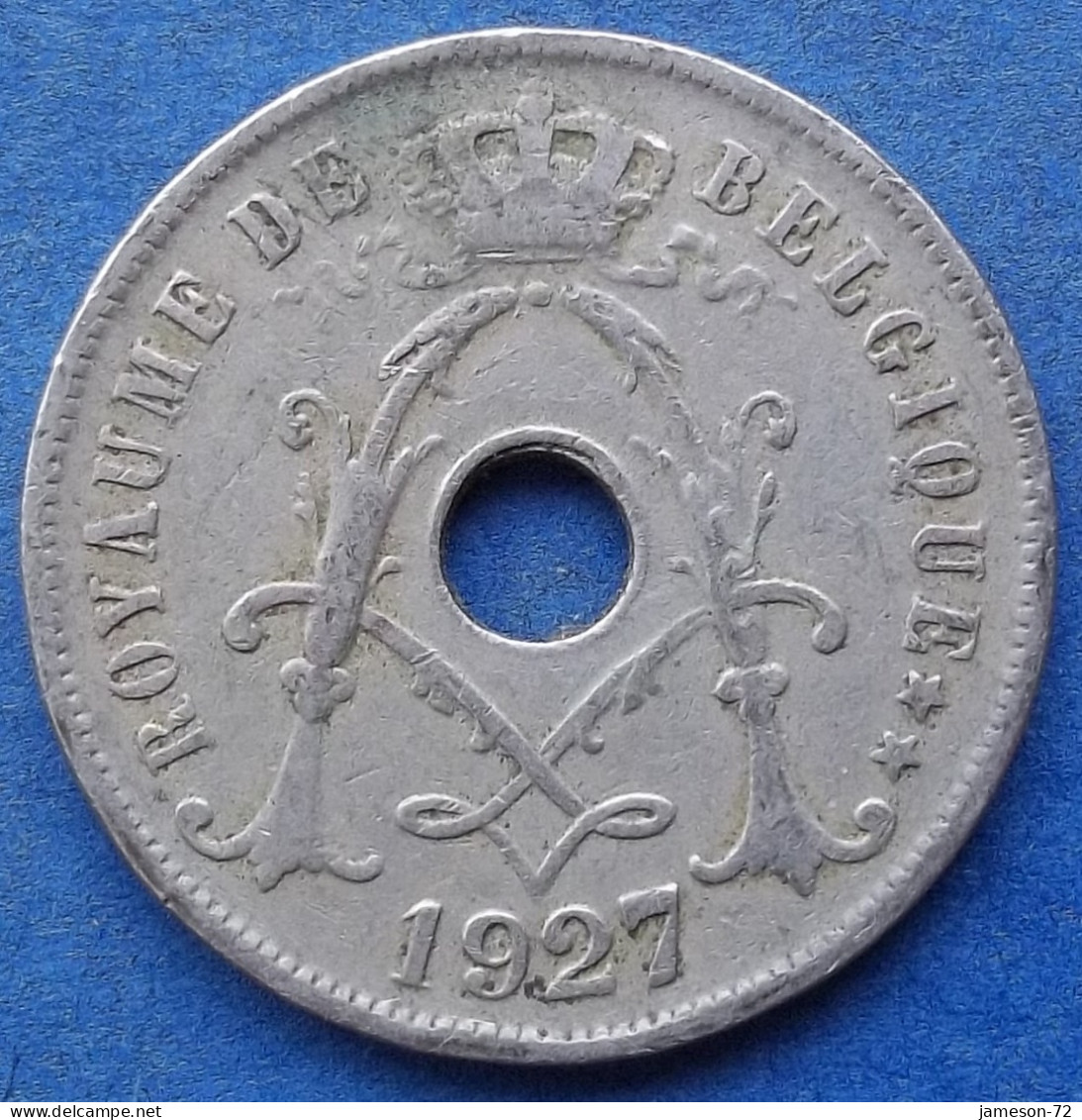 BELGIUM - 25 Centimes 1927 French KM# 68.1 Albert I (1909-34) - Edelweiss Coins - 25 Cents