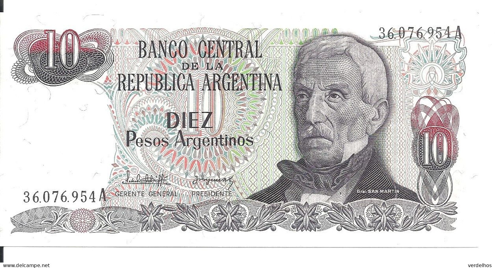 ARGENTINE 10 PESOS ND1983-84 UNC P 313 - Argentine