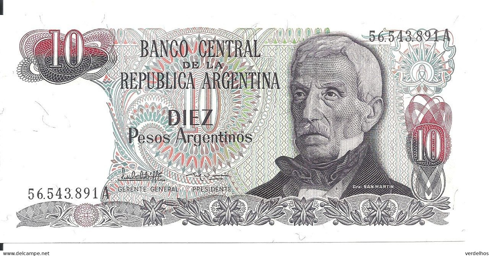 ARGENTINE 10 PESOS ND1983-84 UNC P 313 - Argentinië