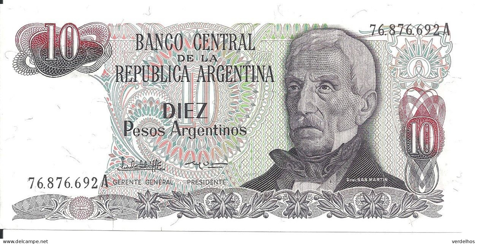 ARGENTINE 10 PESOS ND1983-84 UNC P 313 - Argentinië