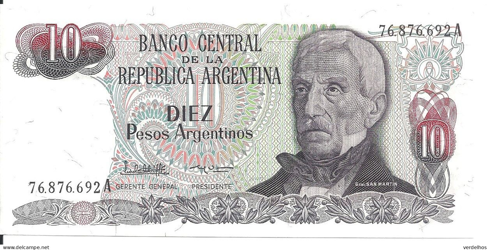 ARGENTINE 10 PESOS ND1983-84 UNC P 313 - Argentina
