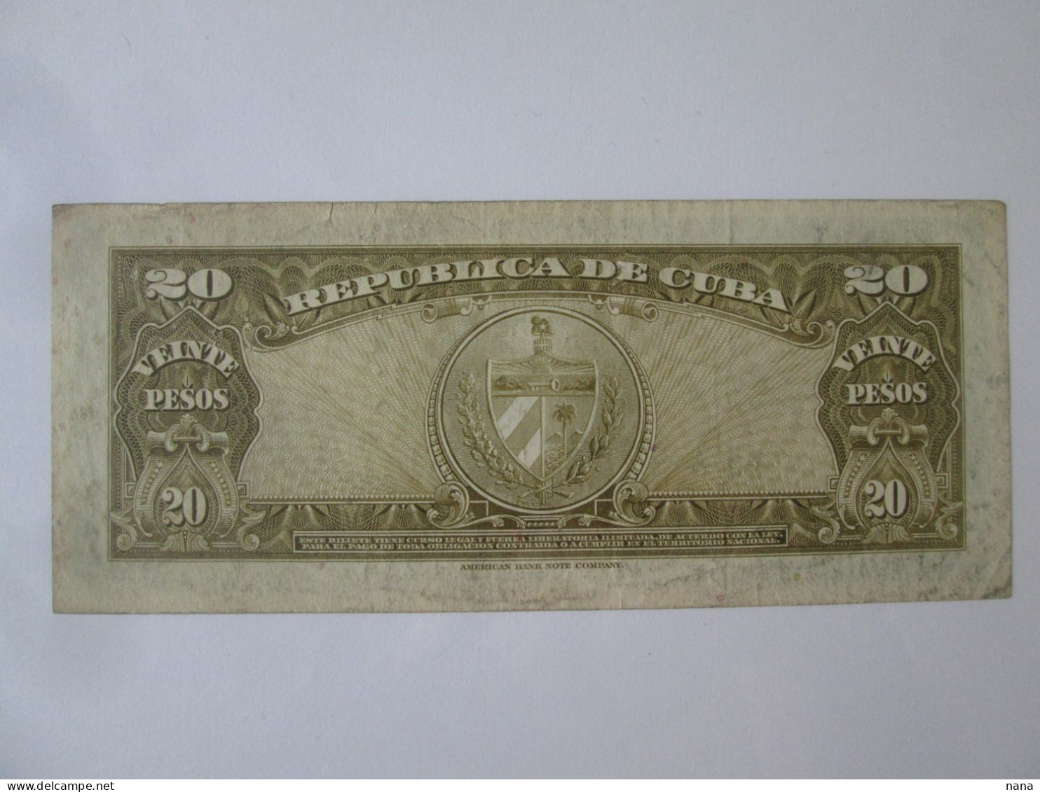 Cuba 20 Pesos 1960 Banknote Sign.Che Guevara See Pictures - Cuba