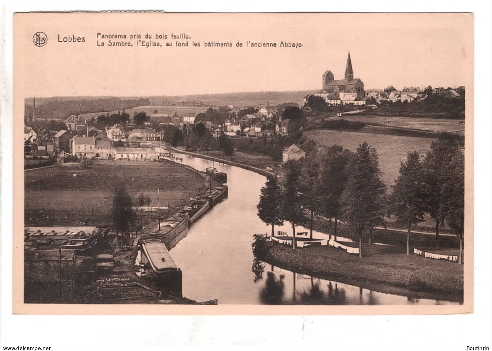 Lobbes Panorama Pris Du Bois Feuillu ( Péniche ) - Lobbes