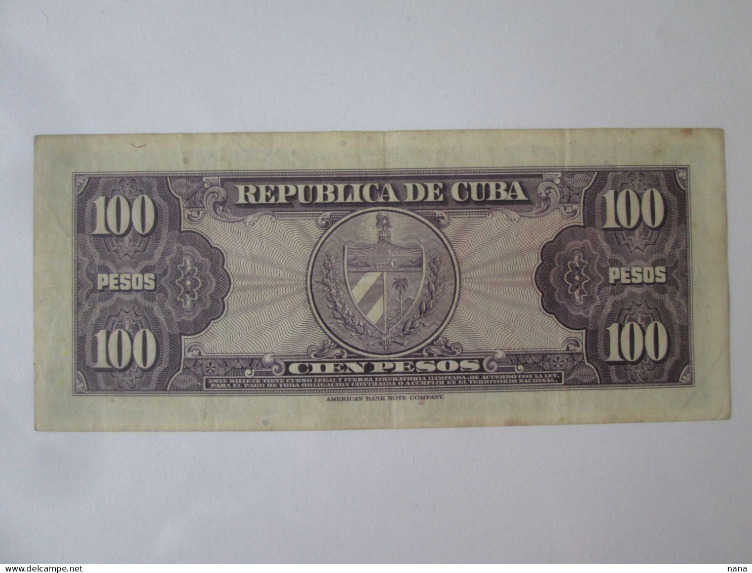 Cuba 100 Pesos 1950 Banknote See Pictures - Kuba