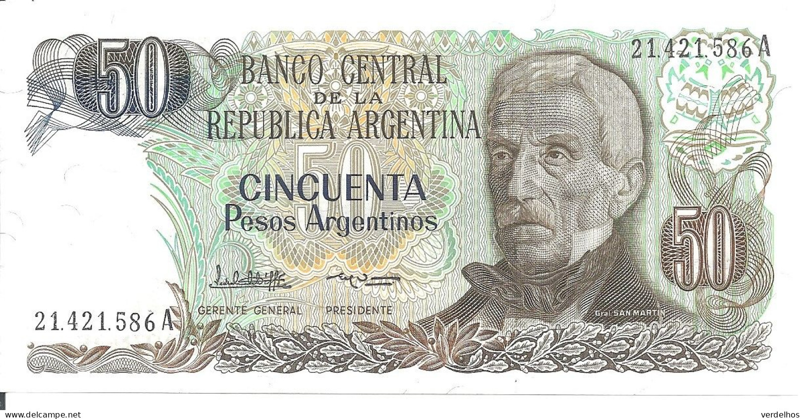 ARGENTINE 50 PESOS ARGENTINOS ND1983-85 UNC P 314 - Argentina