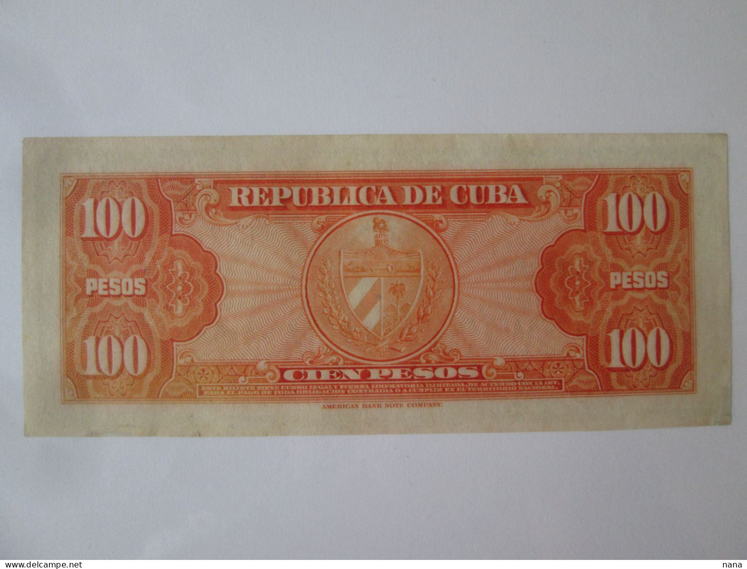 Cuba 100 Pesos 1959 Banknote See Pictures - Cuba
