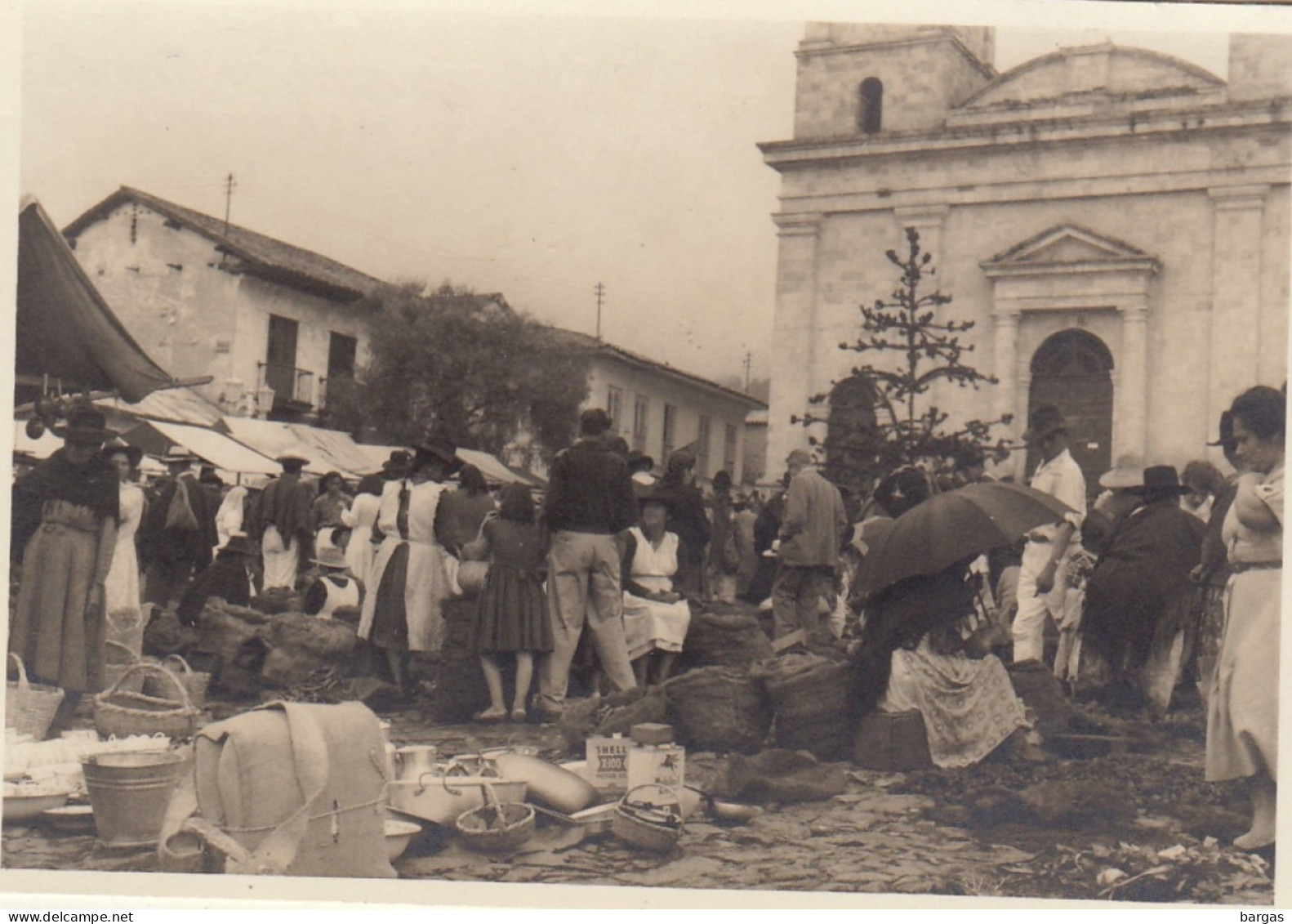 Photo Ancienne De La Colombie Marché à Fusagasuga - America