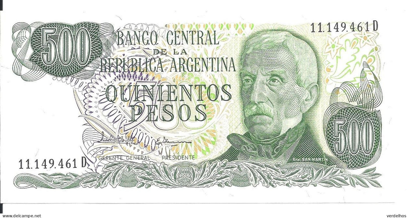 ARGENTINE 500 PESOS ND1977-82 UNC P 303 C - Argentinien