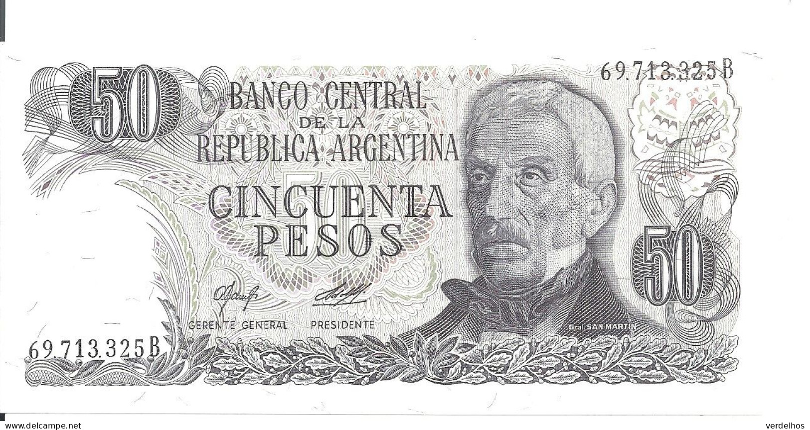ARGENTINE 50 PESOS ND1976-78 UNC P 301 B - Argentine
