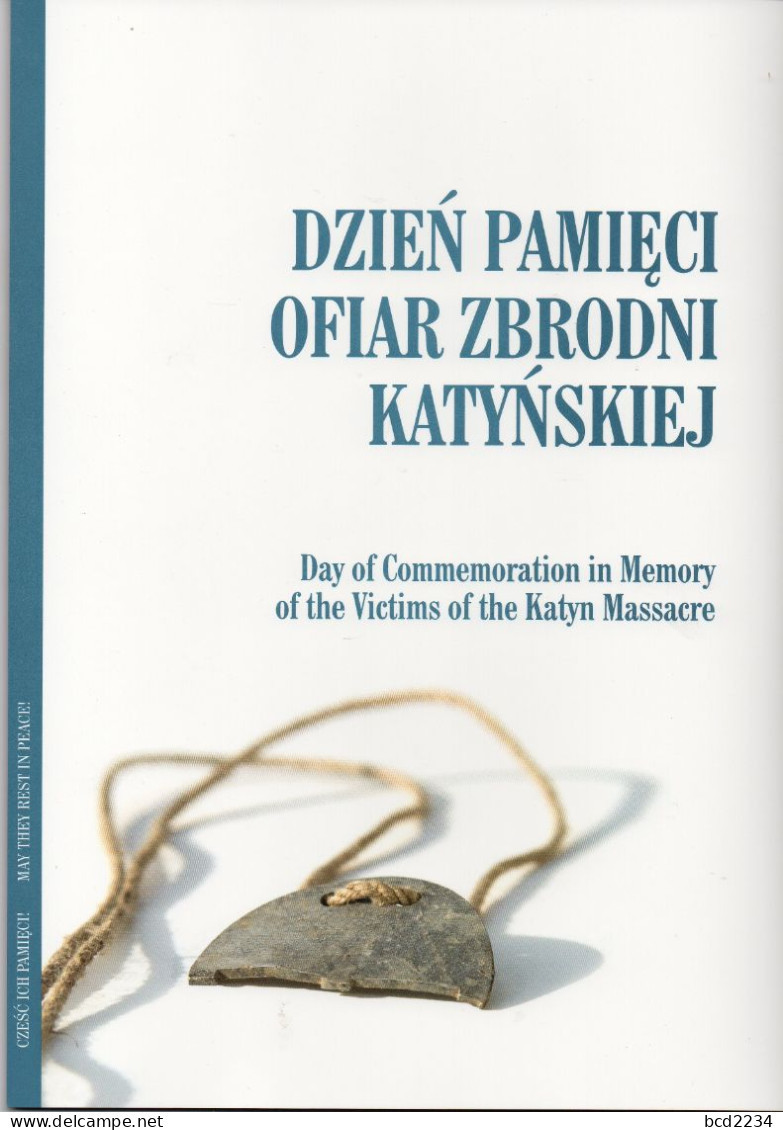 POLAND 2010 POLISH POST OFFICE LIMITED EDITION FOLDER: COMMEMORATION WW2 KATYN MASSACRE BY SOVIET RUSSIA FDC MS - Briefe U. Dokumente