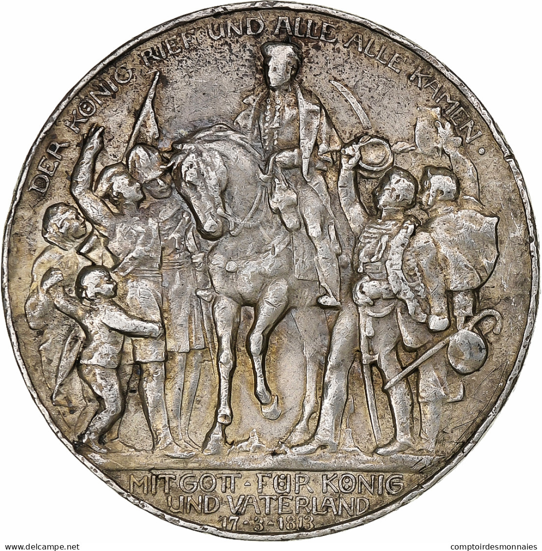 Etats Allemands, PRUSSIA, Wilhelm II, 3 Mark, 1913, Berlin, Déclaration De - Commémoratives