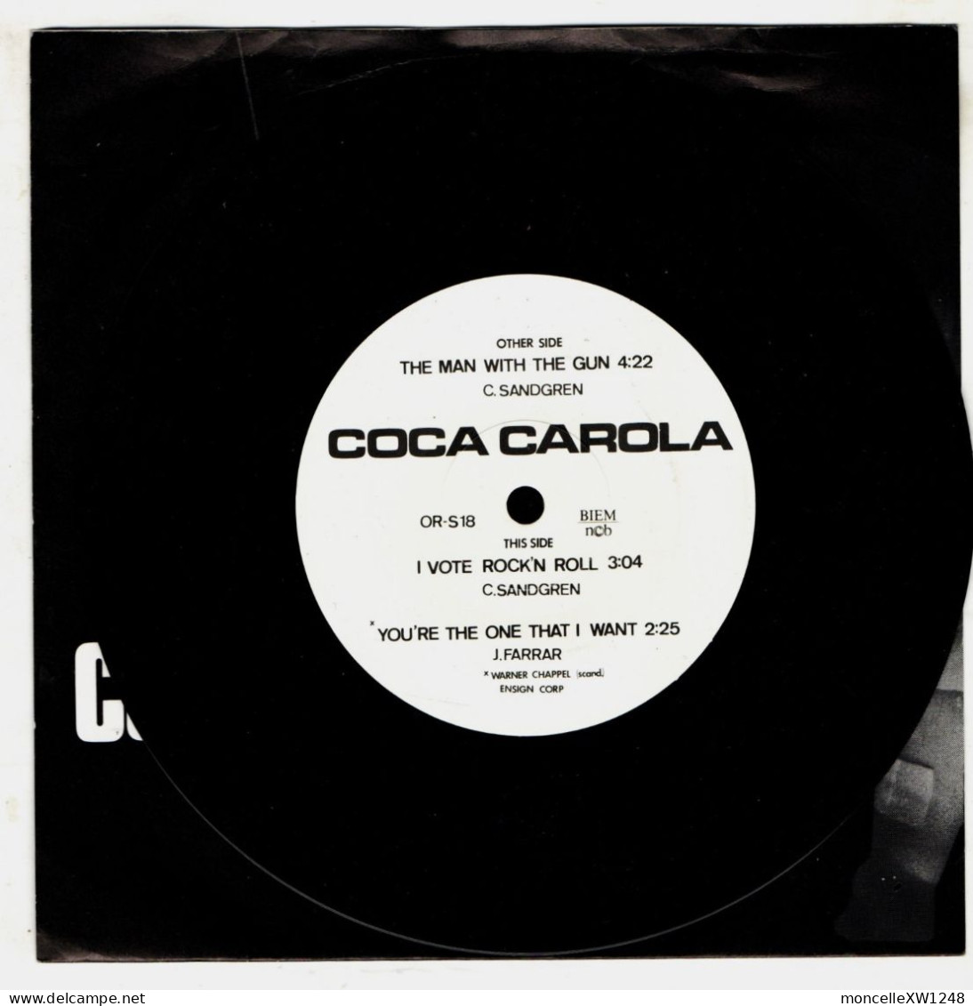 Coca Carola - 45 T SP I Vote Rock'n Roll (1991) - Punk