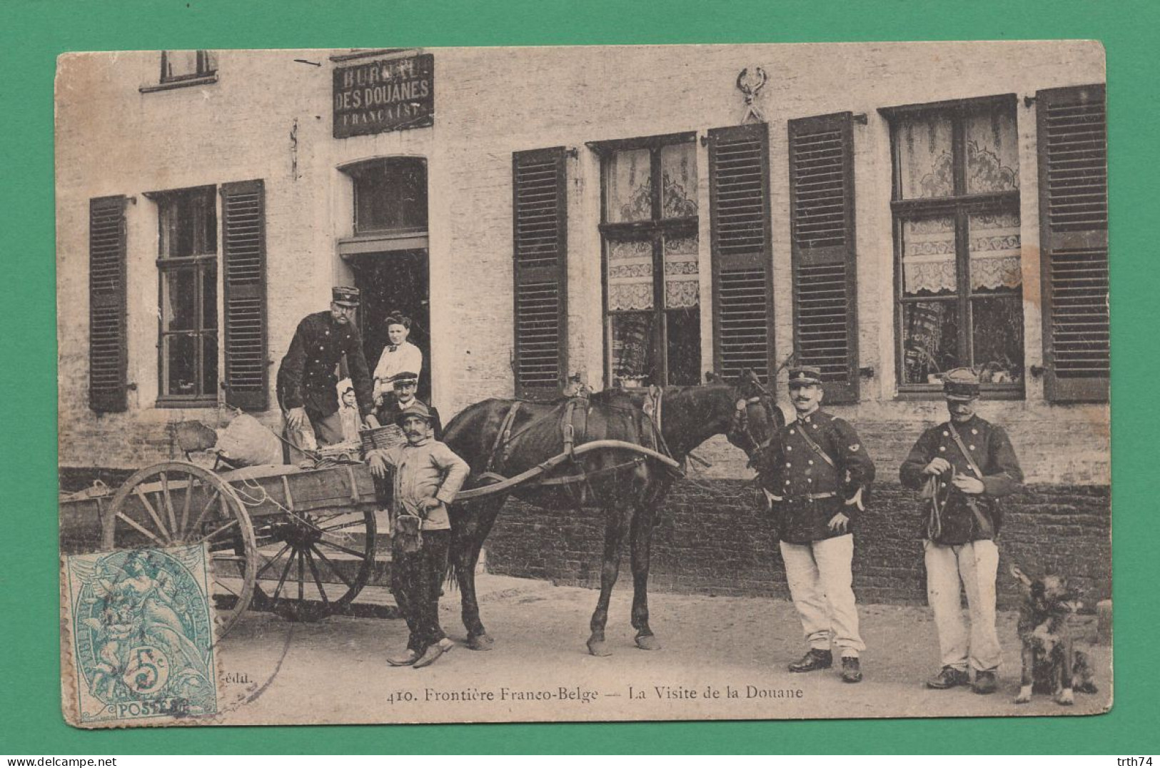 Frontière Franco Belge La Visite De La Douane ( Attelage Charrette Cheval ) A - Douane