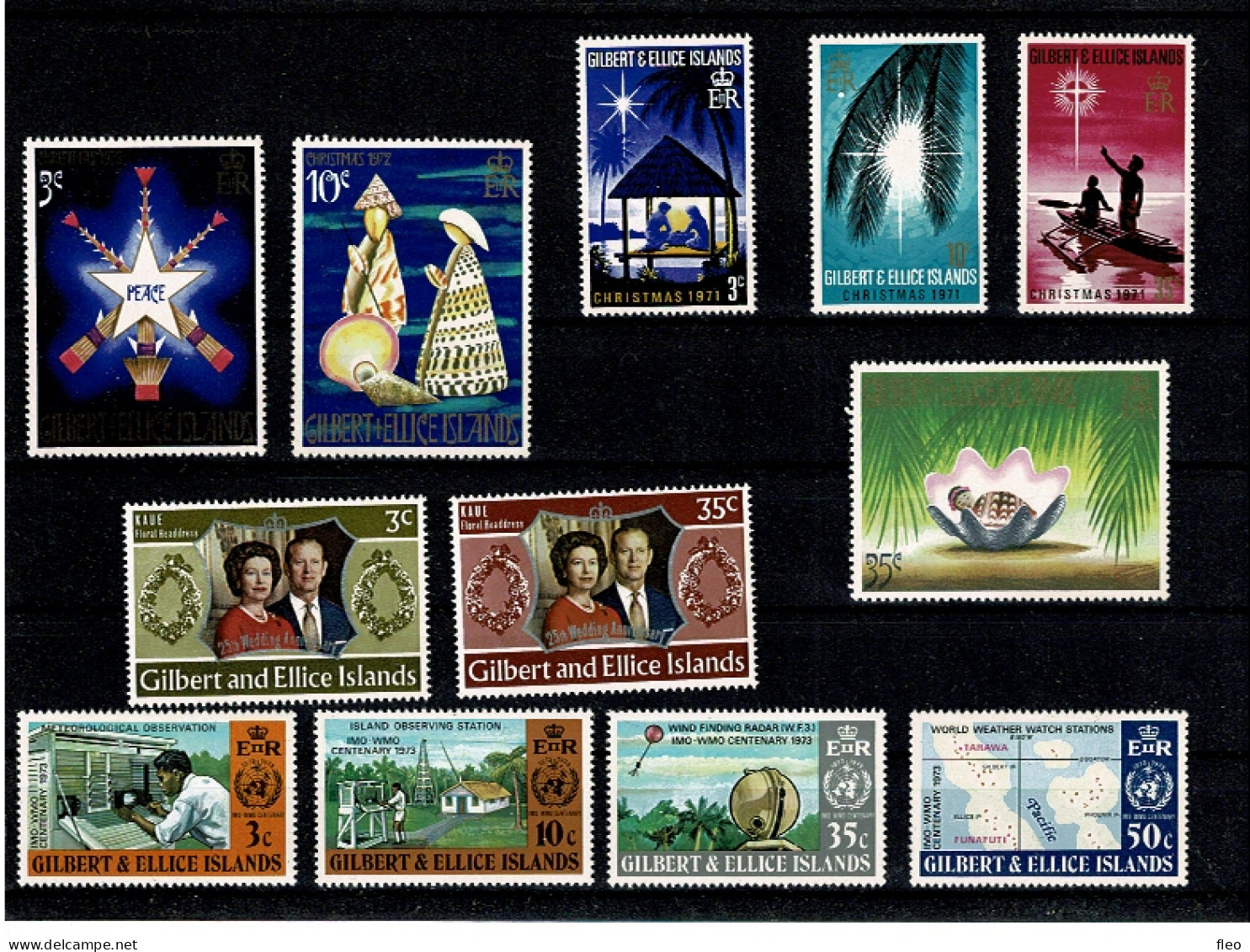 1973 Groot-Brittannië (oude Kolonies En Protectoraten)  Gilbert- En Ellice-eilanden (...-1979) : Lot Timbres** - Gilbert- Und Ellice-Inseln (...-1979)