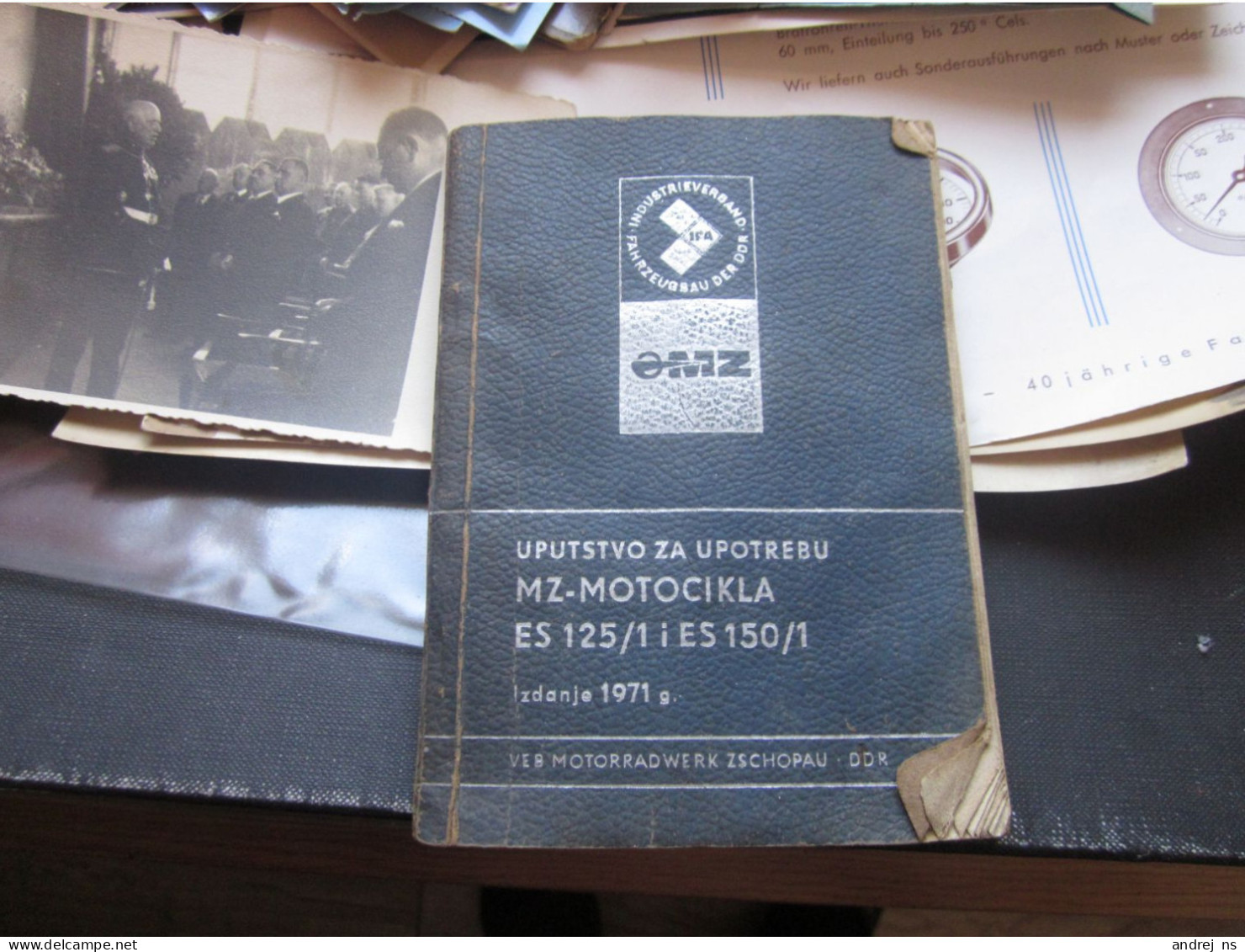 Uputstvo Za Upotrebu MZ Motocikla Nstructions For Use Of MZ Motorcycles ES 125 ES 150 Motorradwerke Zschopau DDR 91 Page - Moto