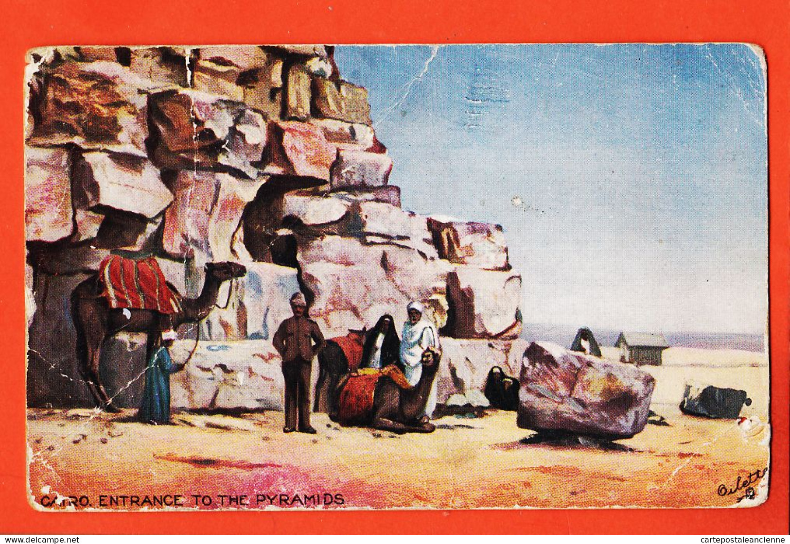 08045 ● CAIRO Entrance To The Pyramids Le CAIRE Entrée Pyramides 27-02-1911 à Suzanne LAMBA Raphael TUCK OILETTE - Pirámides