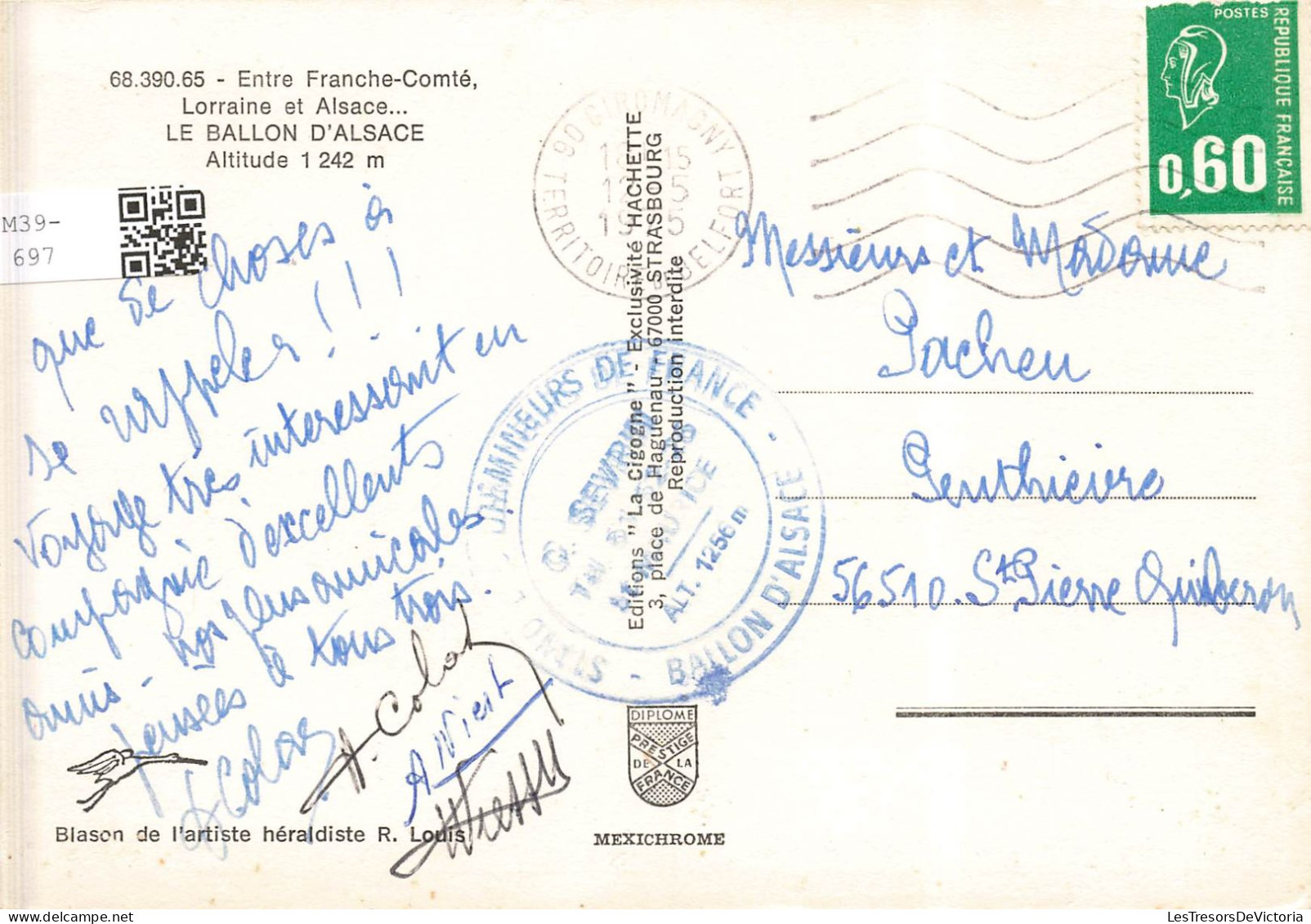 FRANCE - Entre Franche Comté - Lorraine Et Alsace - Le Ballon D'Alsace - Colorisé - Carte Postale - Otros