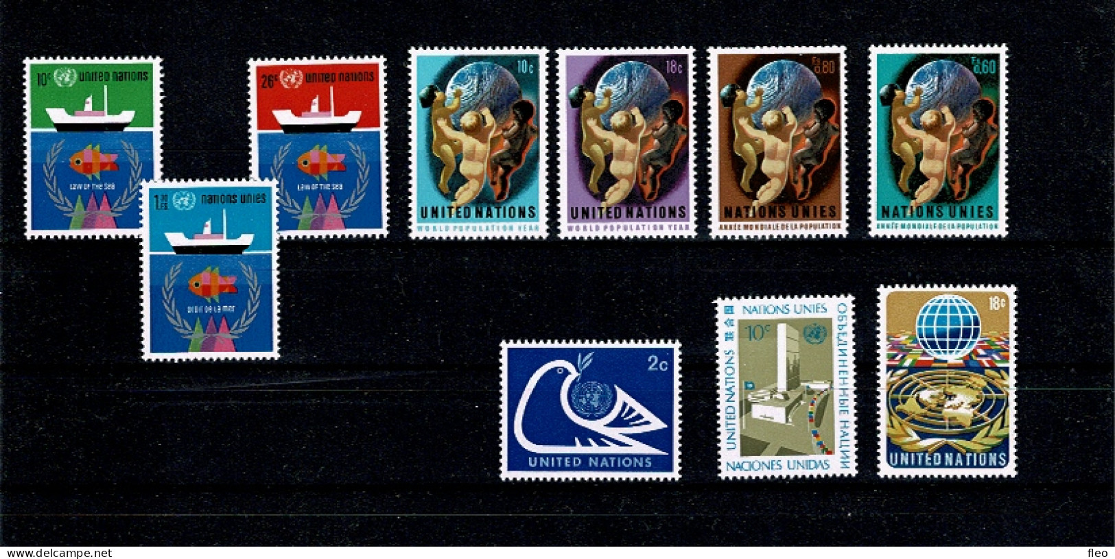 1974  Amerika  Verenigde Naties  New York - Hoofdkwartier Van De VN : Lot Timbres** - Unused Stamps