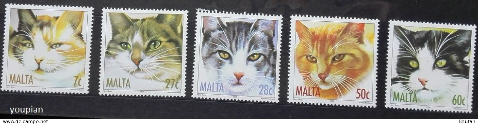 Malta 2004, Cats, MNH Stamps Set - Malta