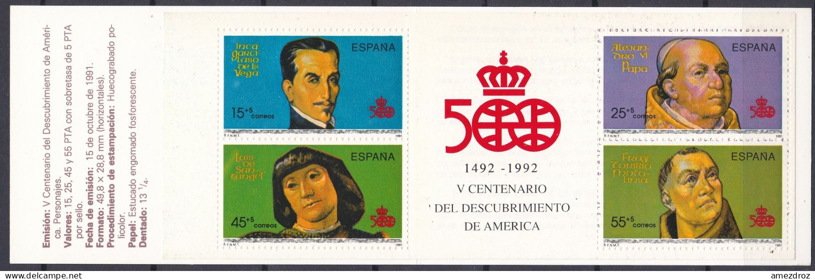 Espagne Carnet 1991 500e Anniversaire De La Découverte De L'Amérique  (A) - Carnets