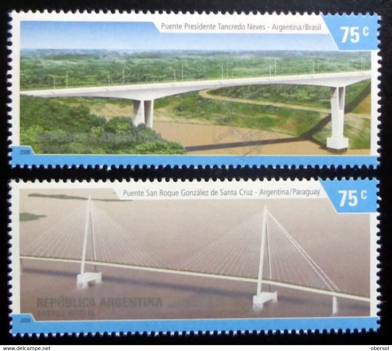 Argentina 2006 Bridges Complete Set Of 2 Values MNH - Ungebraucht