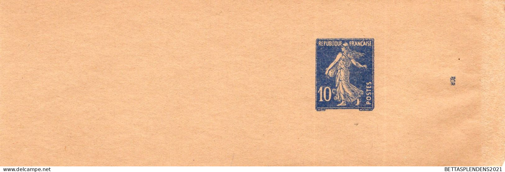 Bande Pour Journaux Non Utilisée - Entier Postal Semeuse 10ct Bleu - 279-BJ1 - Bandas Para Periodicos