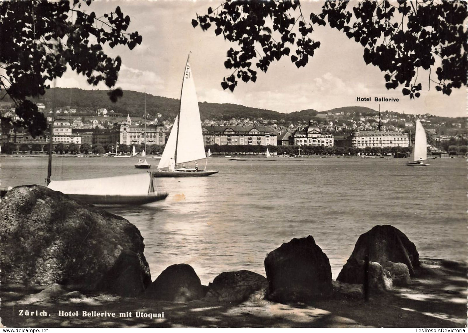 SUISSE - Zürich - Hotel Bellerive Mit Utoquai - Carte Postale Ancienne - Autres & Non Classés