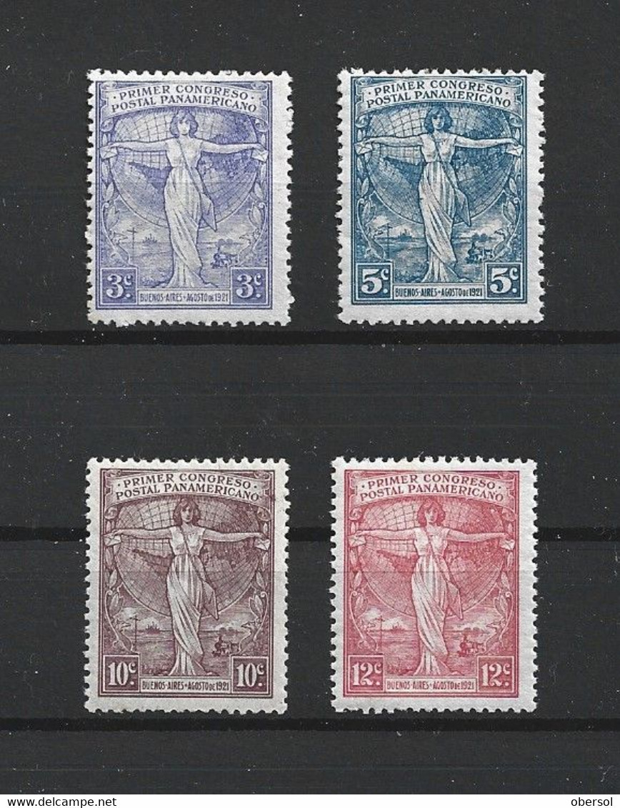 Argentina 1921 Postal Congress Complete Set MNH CV USD 10 - Ongebruikt