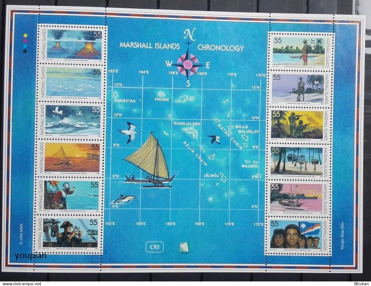 Marshall Islands 1996, Marshall Islands Chronology, MNH S/S - Marshall