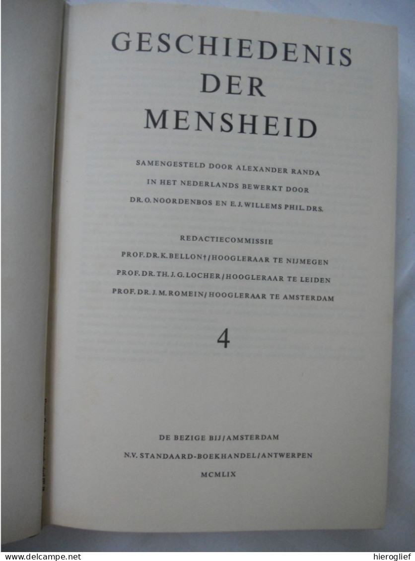 Geschiedenis der mensheid - 5 delen  cultuurhistorie vd godsdiensten kunsten wetenschappen politieke & sociale geschiede