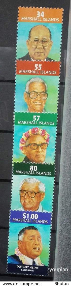Marshall Islands 2001, Famous Island People, MNH Stamps Set - Marshall