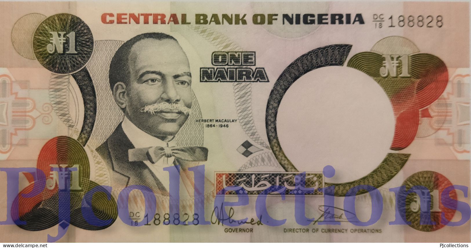 NIGERIA 1 NAIRA 1984 PICK 23b UNC - Nigeria