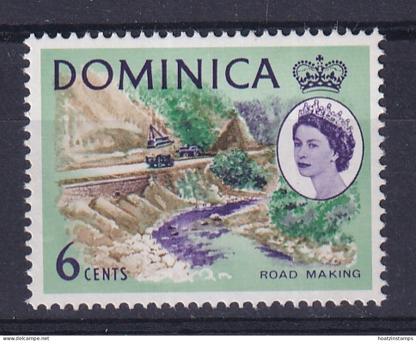 Dominica: 1966/67   QE II - Pictorial    SG201   6c  [Wmk Sideways]      MNH - Dominique (...-1978)