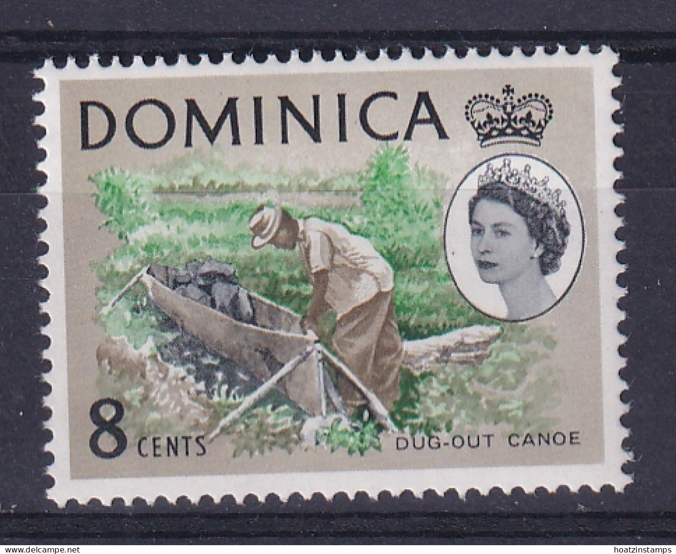 Dominica: 1966/67   QE II - Pictorial    SG202   8c  [Wmk Sideways]      MNH - Dominica (...-1978)