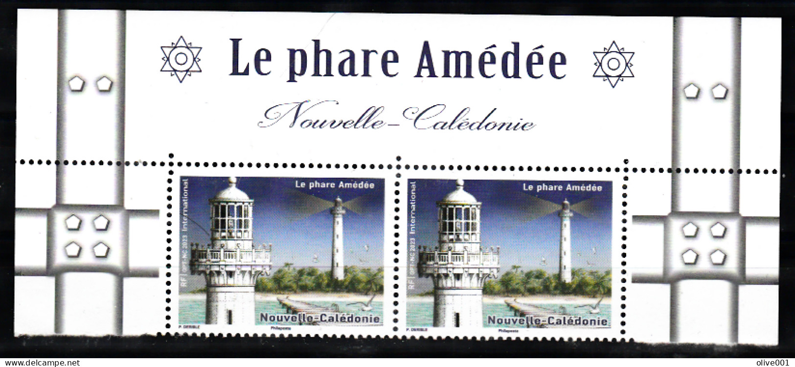 Nouvelle Calédonie - Le Phare Amédée - Architecture - Phare - Monument - Haut De Feuille - Paire - Tp MNH ** Neuf - New - Unused Stamps