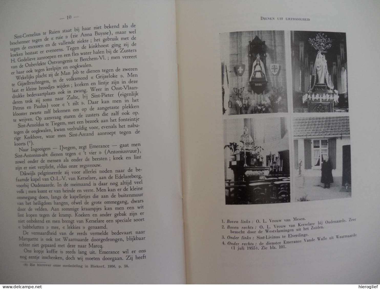 DIENEN UIT LIEFDADIGHEID Volksdevotie En Volksgeneeskunde In West-Vlaanderen Door W Giraldo Bedevaart Devotie Volkskunde - History