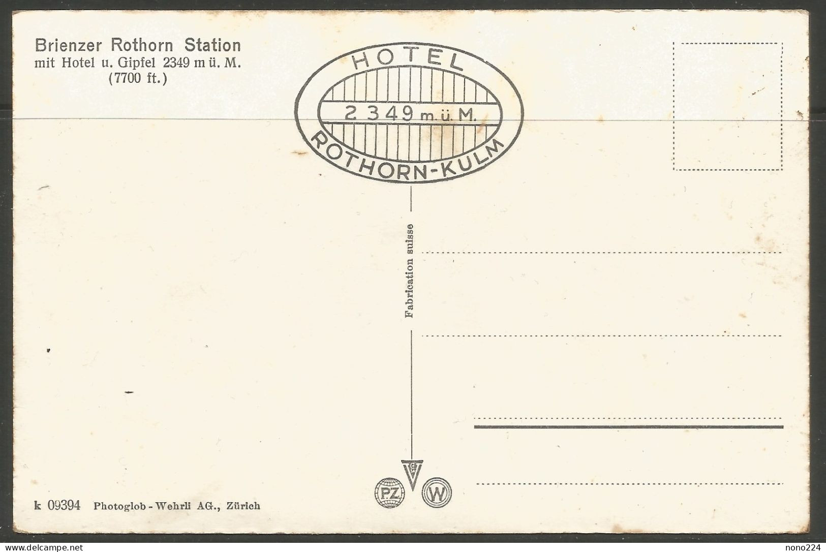 Carte P ( Brienzer Rothorn Station / Hôtel Rothorn-Kulm ) - Brienz