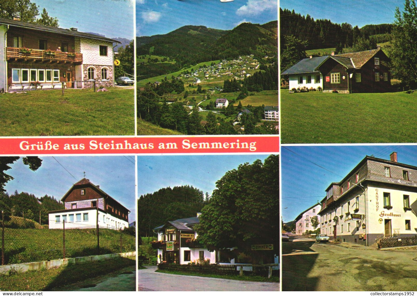 SEMMERING, MULTIPLE VIEWS, ARCHITECTURE, CAR, AUSTRIA, POSTCARD - Semmering