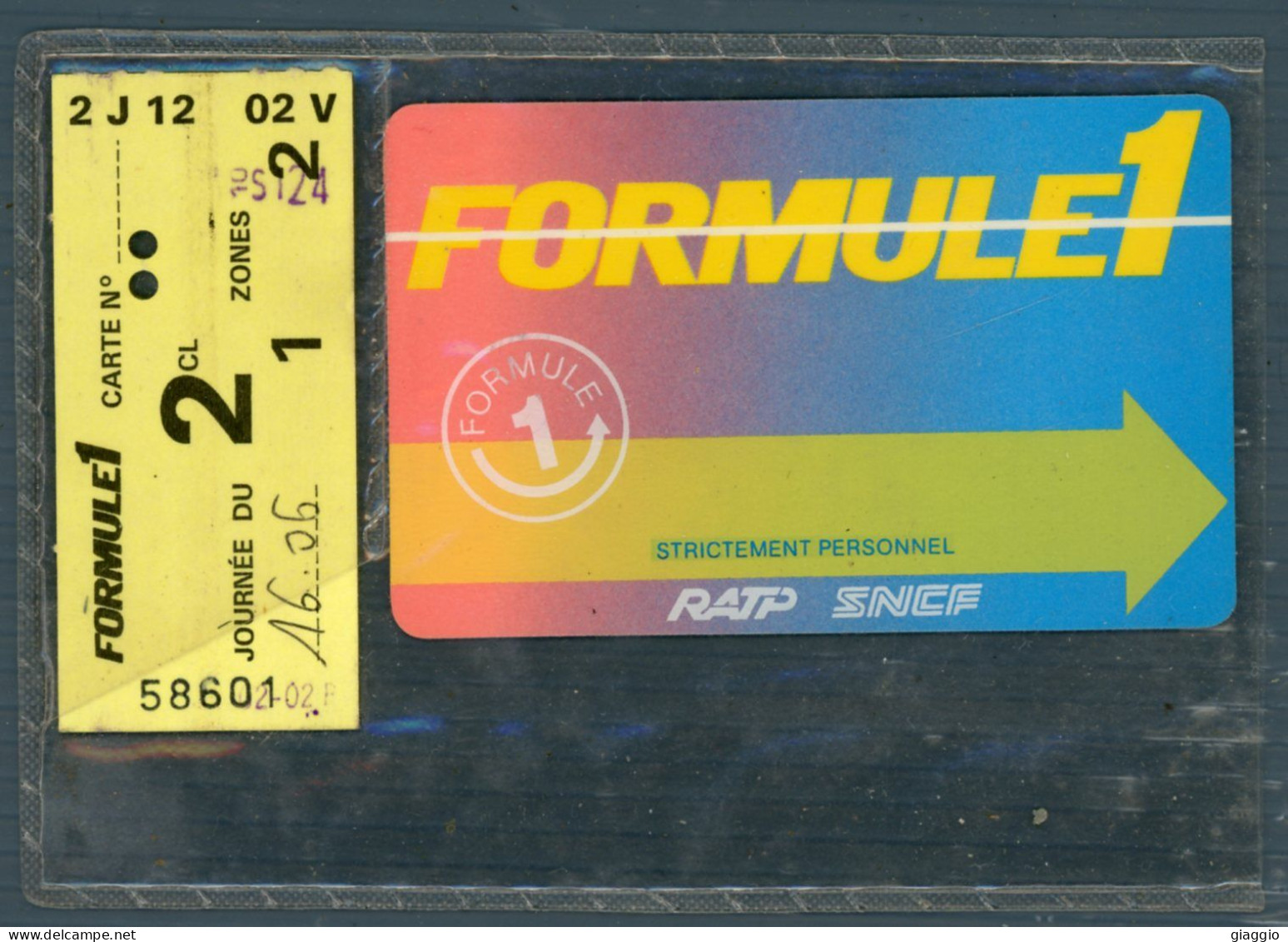 °°° Tessera N. 5723 - Formule 1 °°° - Autorennen - F1