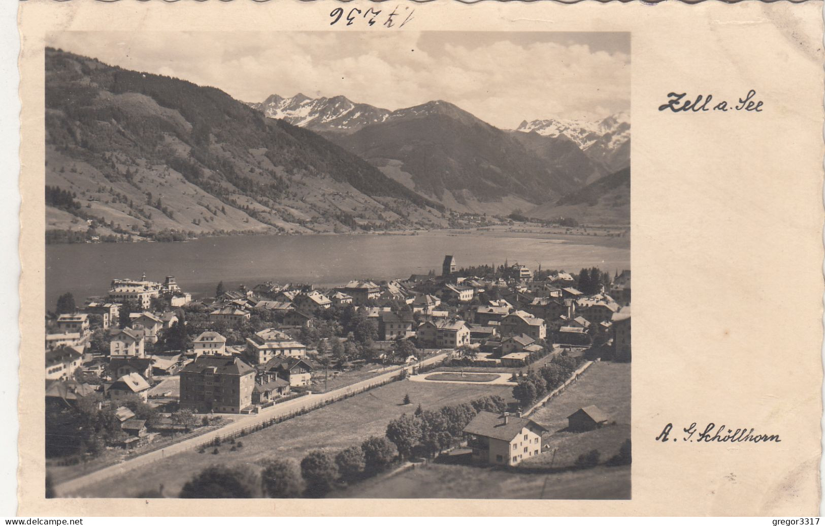 E4387) ZELL Am SEE - A. G. Schöllhorn - FOTO AK - Mit Häuser Details Vorne ALT 1938 - Zell Am See